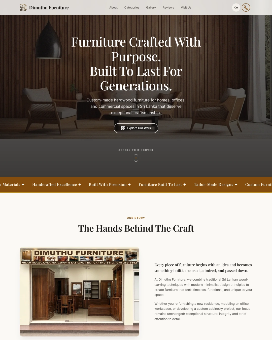 Dimuthu Furniture project website