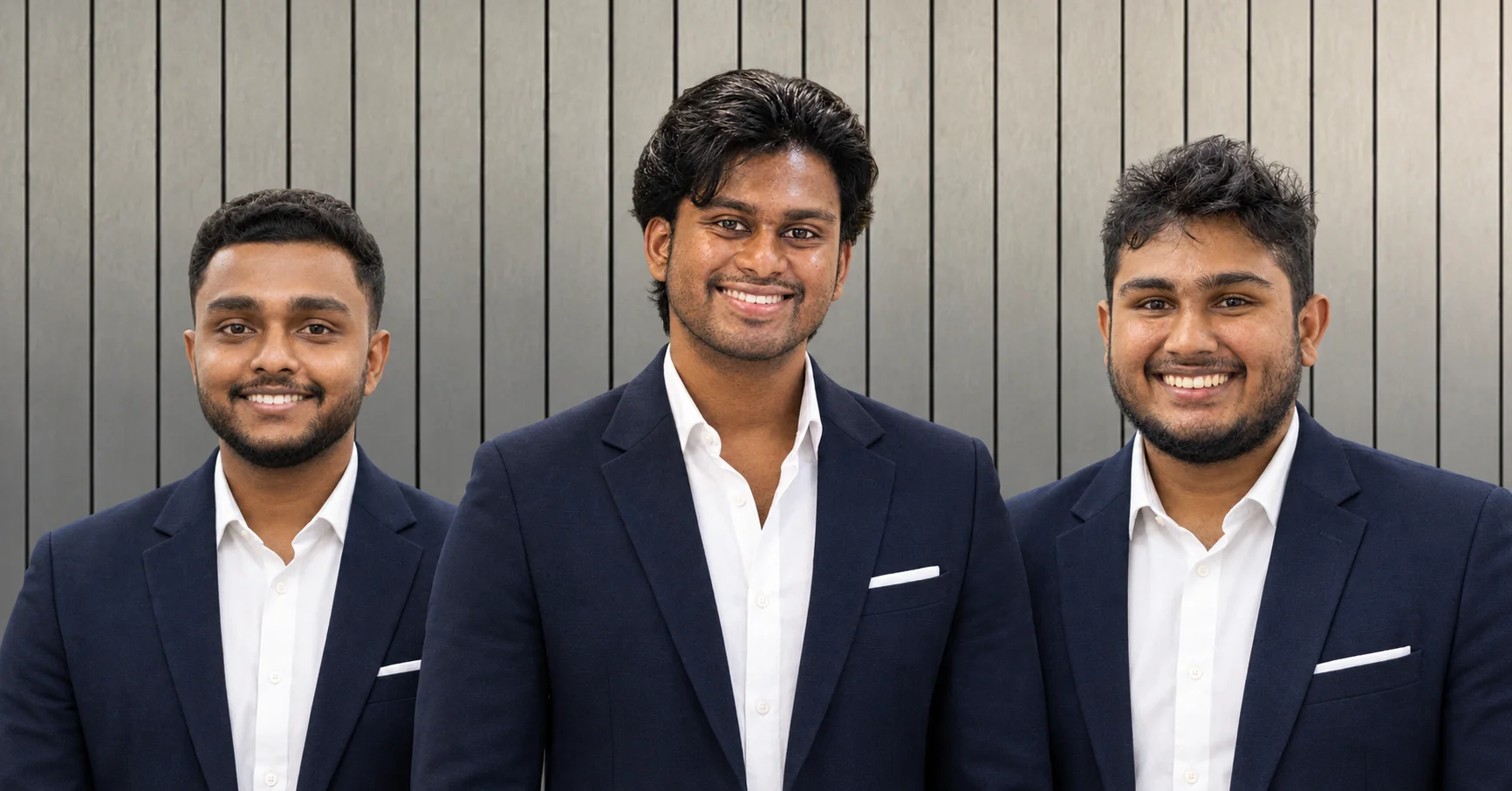 Dishan, Risika, and Vihanga, the founders of Azureline
